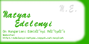 matyas edelenyi business card